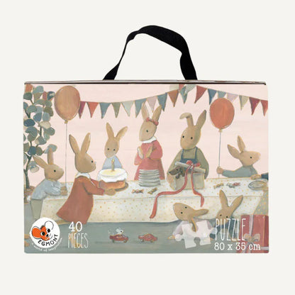 Bodenpuzzle Kaninchenfamilie - 40 Teile - FSC-Karton - 3+ Jahre - Egmont Toys
