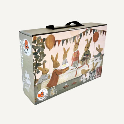 Bodenpuzzle Kaninchenfamilie - 40 Teile - FSC-Karton - 3+ Jahre - Egmont Toys