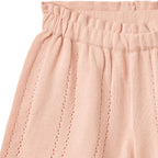 Kort broekje - Knit Shorts Irma - Biologisch katoen - Powder/Roze - Wheat close up