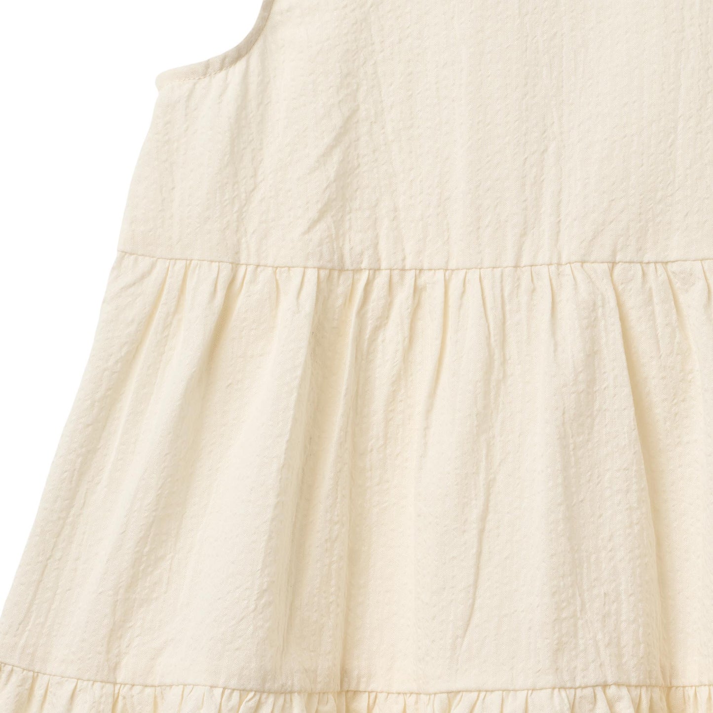 Jurkje - Dress Louise - Biologisch katoen - Ivory/Creme - Wheat close up