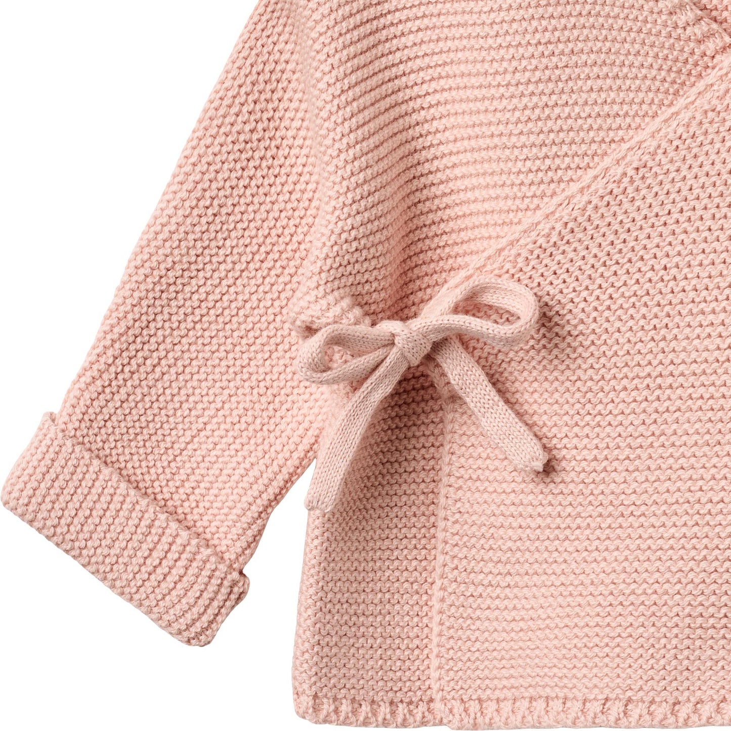 Overslag vesje - Knit Wraparound L/S Siva - Biologisch katoen - Wheat close up powder