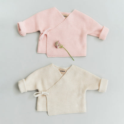 Overslag vesje - Knit Wraparound L/S Siva - Biologisch katoen - Wheat set