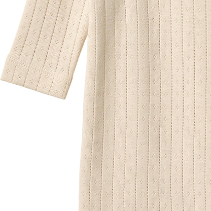 Boxpakje - Wrapsuit L/S Everest - Biologisch katoen - Almond peach - Wheat close up