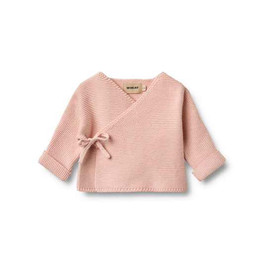 Overslag vesje - Knit Wraparound L/S Siva - Biologisch katoen - Wheat powder voor