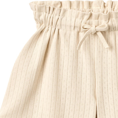 Korte broek - Shorts Ina - Biologisch katoen -  Almond peach - Wheat close up