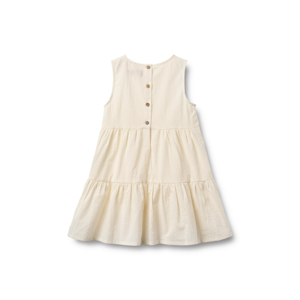 Jurkje - Dress Louise - Biologisch katoen - Ivory/Creme - Wheat achter