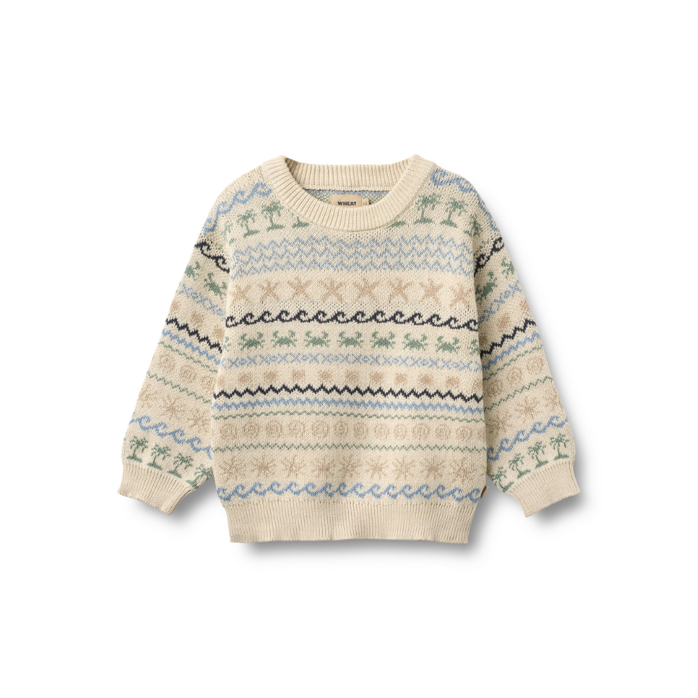 Truitje - Jacquard Pullover August - Biologisch katoen - Wheat voor