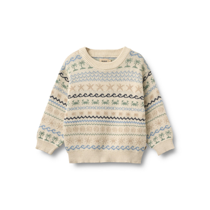 Truitje - Jacquard Pullover August - Biologisch katoen - Wheat voor