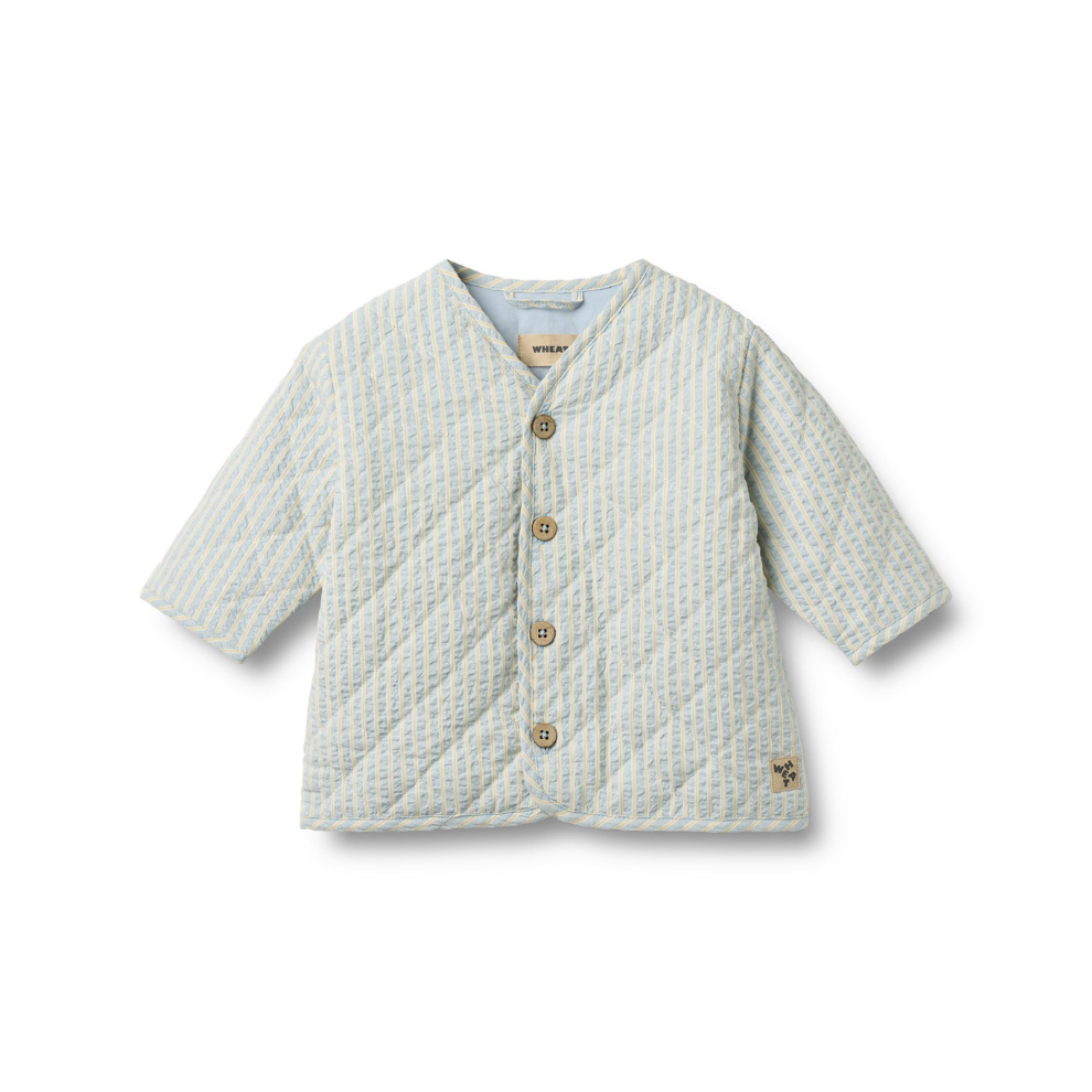 Zomerjasje - Quilt Jacket Saxo - Biologisch katoen - Summer sky stripe/Blauw - Wheat voor