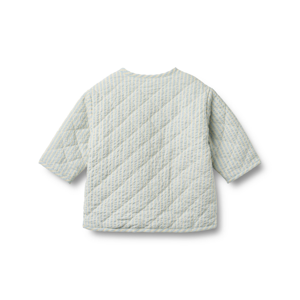 Zomerjasje - Quilt Jacket Saxo - Biologisch katoen - Summer sky stripe/Blauw - Wheat achter