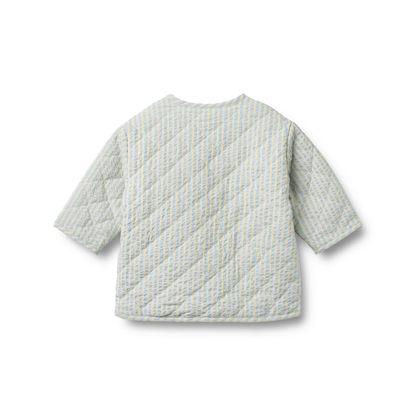 Zomerjasje - Quilt Jacket Saxo - Biologisch katoen - Summer sky stripe/Blauw - Wheat achter