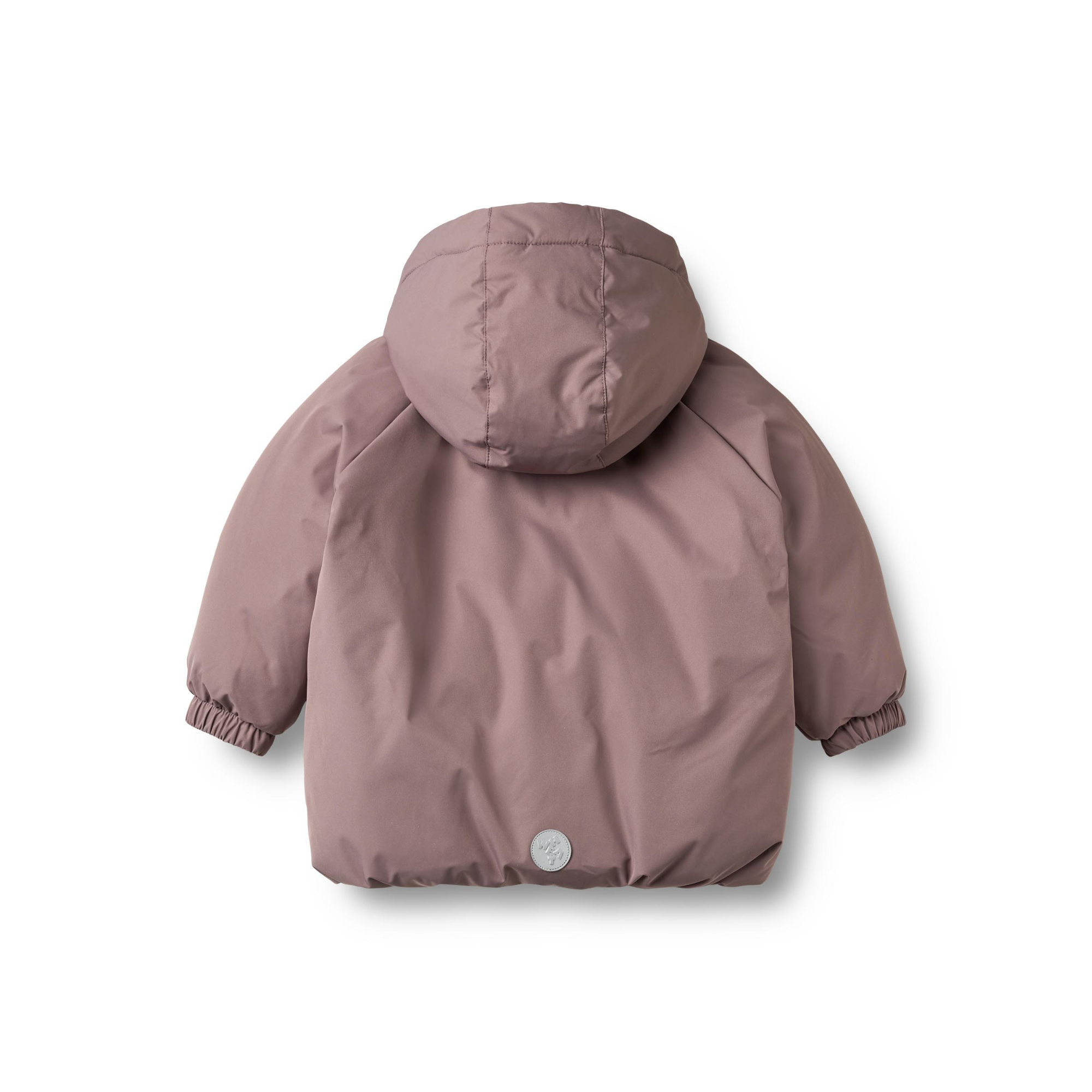 Doudoune d'hiver imperméable - Prune - Polyester recyclé - Dos couleur blé