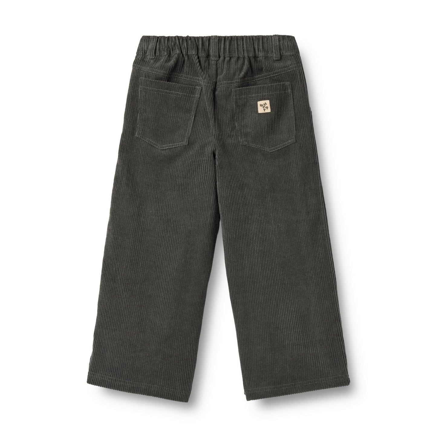 Corduroy broek James - Wide fit - Biologisch katoen - Black sea/zwart - Wheat achterkant