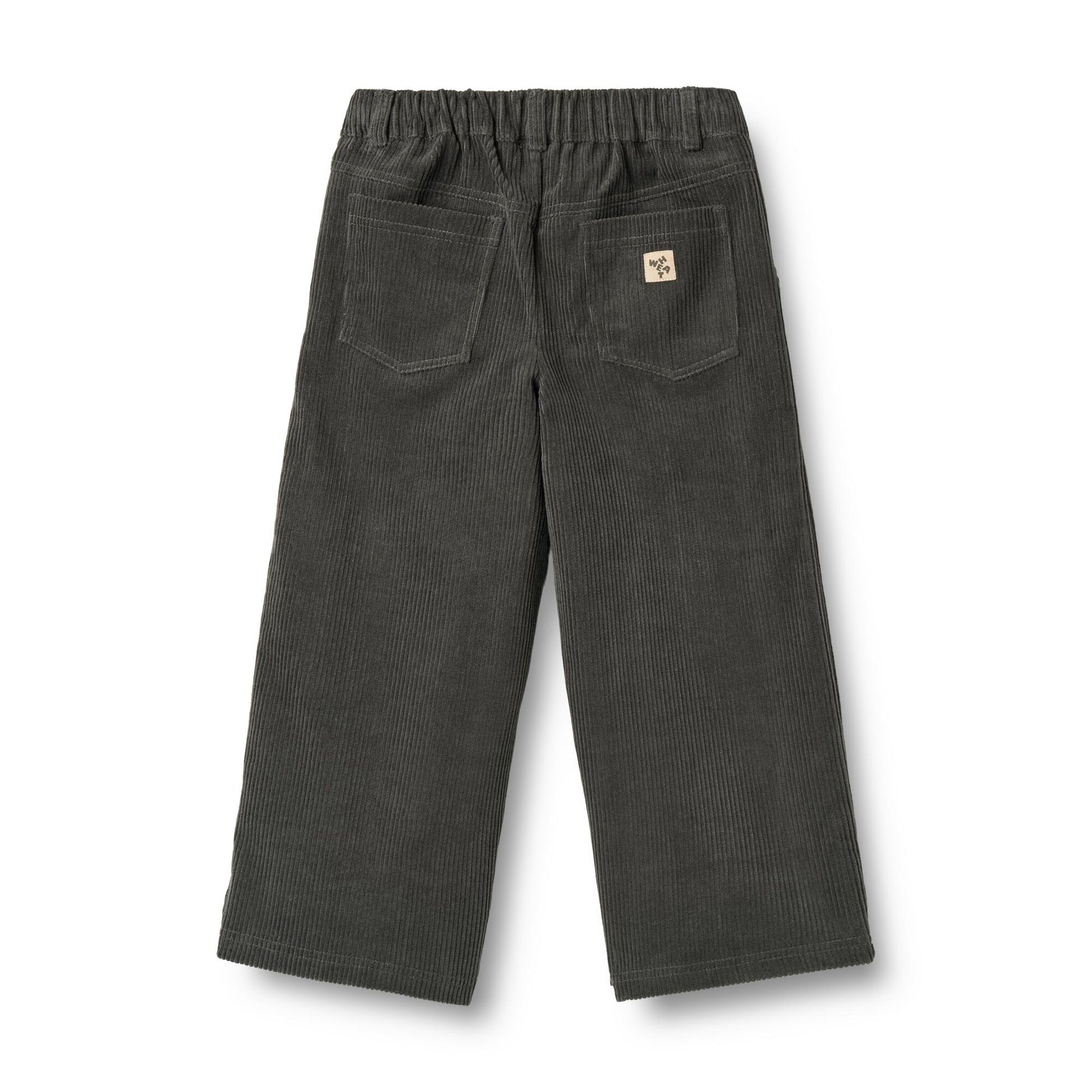 Corduroy broek James - Wide fit - Biologisch katoen - Black sea/zwart - Wheat achterkant