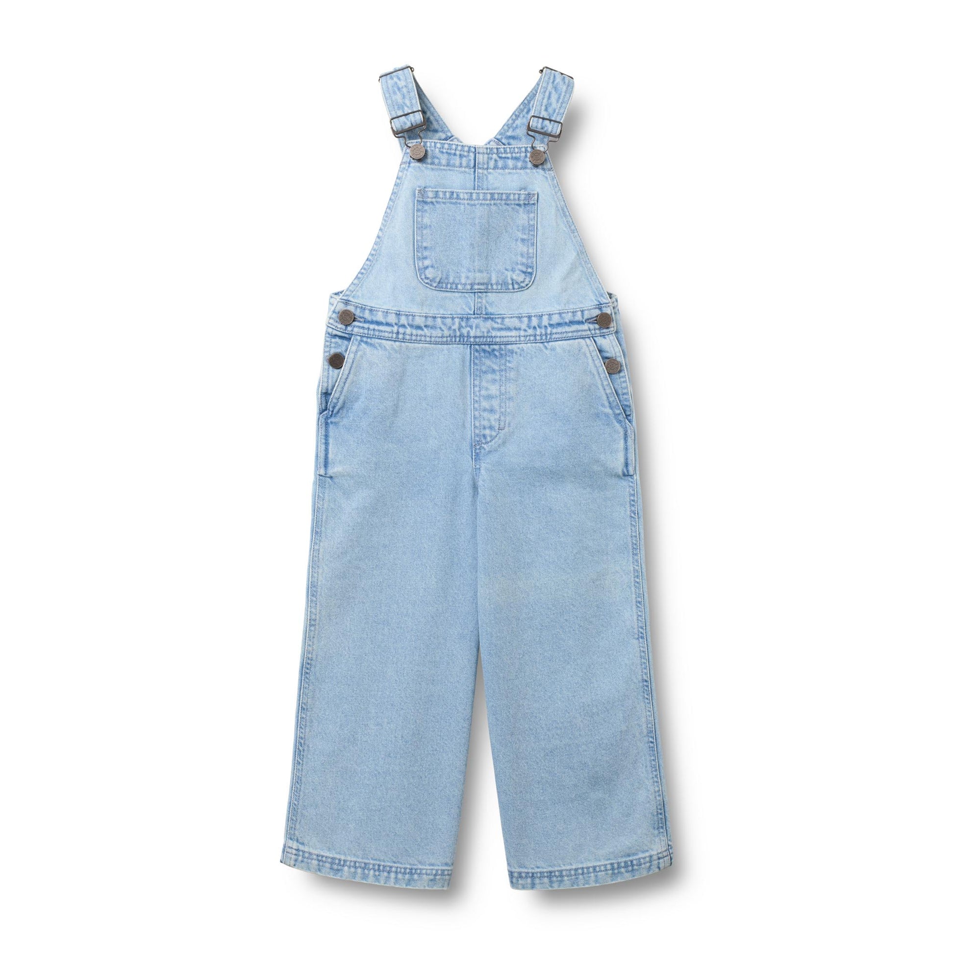 Spijker tuinbroek Marley - Biologisch katoen - Light blue/lichtblauw - Wheat voorkant