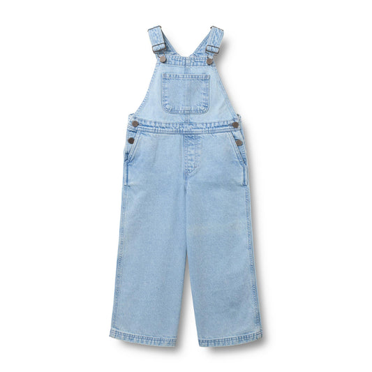 Spijker tuinbroek Marley - Biologisch katoen - Light blue/lichtblauw - Wheat voorkant