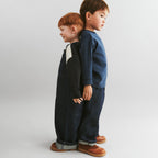 Tuinbroek denim Marley - Biologisch katoen - Dark blue/donkerblauw - Wheat lifestyle