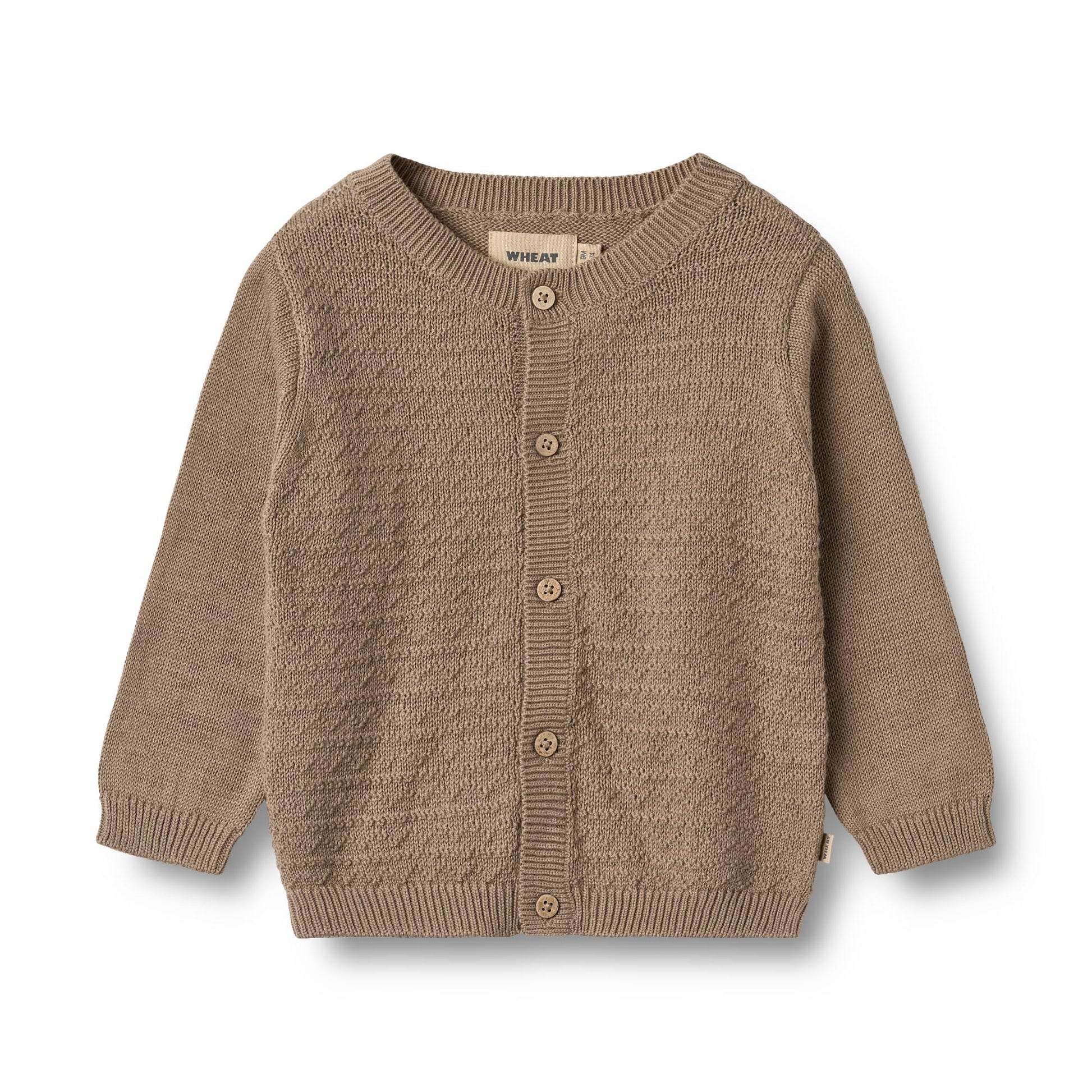Vest Bjørn - Biologisch katoen - Beige stone - Wheat voorkant