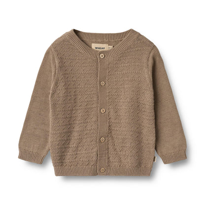 Vest Bjørn - Biologisch katoen - Beige stone - Wheat voorkant