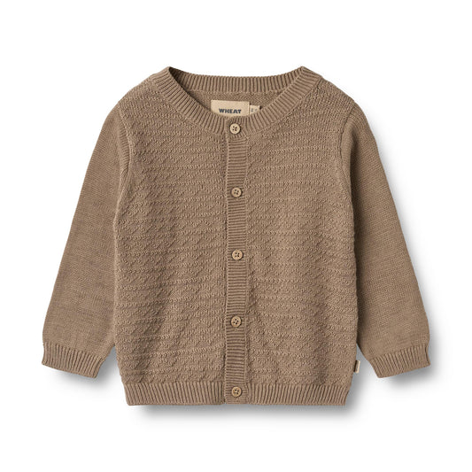 Vest Bjørn - Biologisch katoen - Beige stone - Wheat voorkant