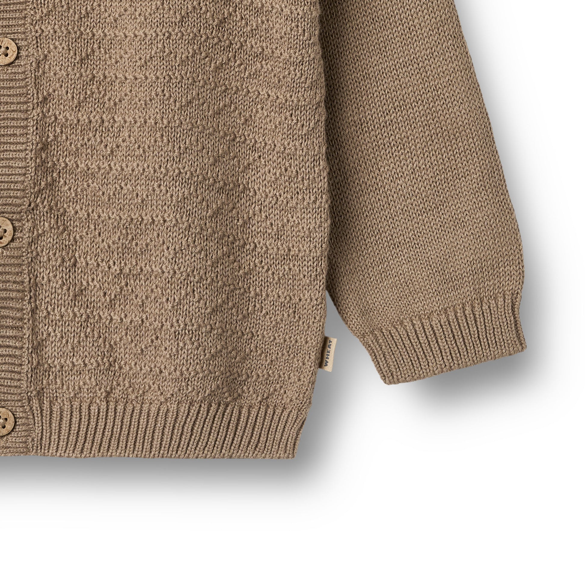 Vest Bjørn - Biologisch katoen - Beige stone - Wheat close up