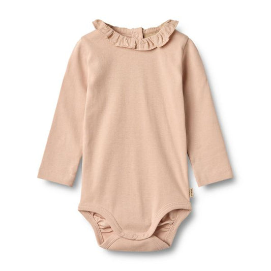 Romper lange mouw Ena - Biologisch katoen - Rose dust/roze - Wheat voorkant