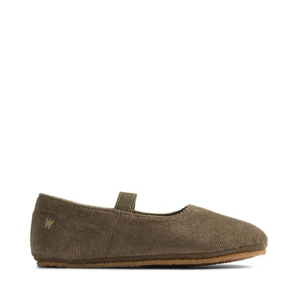 Ballerina's corduroy Rosen - Biologisch katoen - Grey stone - Wheat zijkant