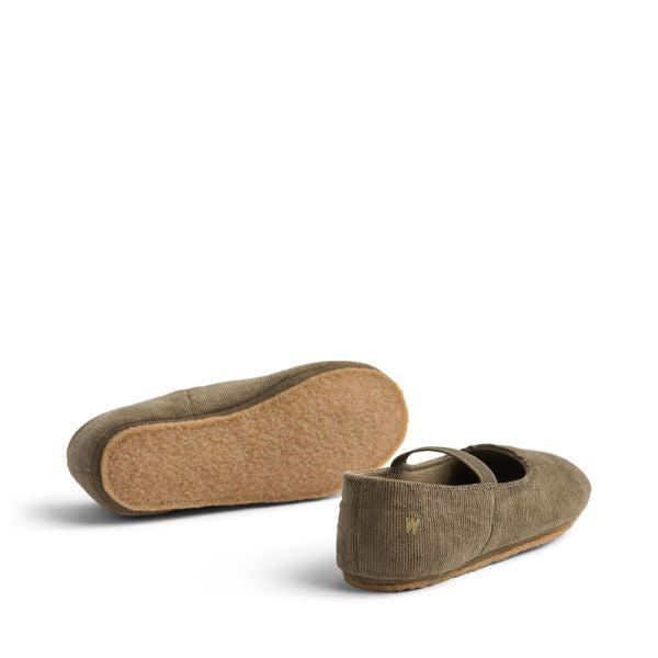 Ballerina's corduroy Rosen - Biologisch katoen - Grey stone - Wheat zool