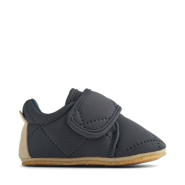 Binnenschoenen Sasha - Biologisch katoen - Ink/donkerblauw - Wheat zijkant