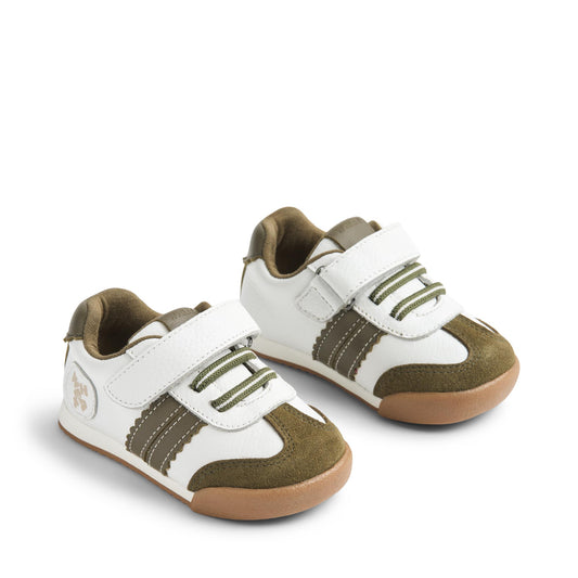 Sneaker Spectra - Suede - Dry piny/wit met groen - Wheat paar