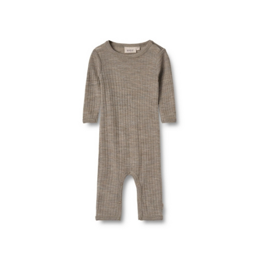 Boxpakje - Merino wol/zijde - Khaki Melange - Wheat voor
