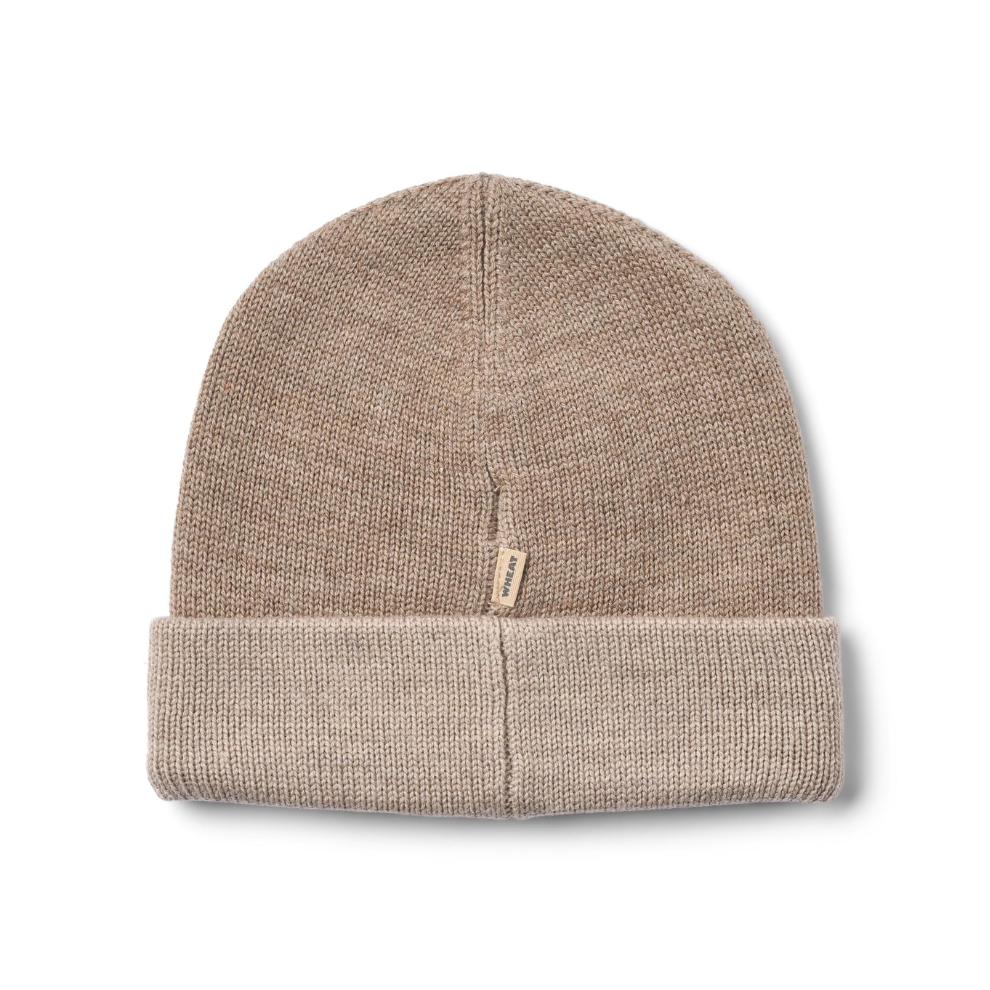 Muts Omalas - Merino wol - Grey camel - Wheat achterkant