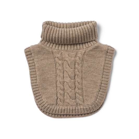 Nekwarmer Softo - Merino wol - Grey camel/beige - Wheat product