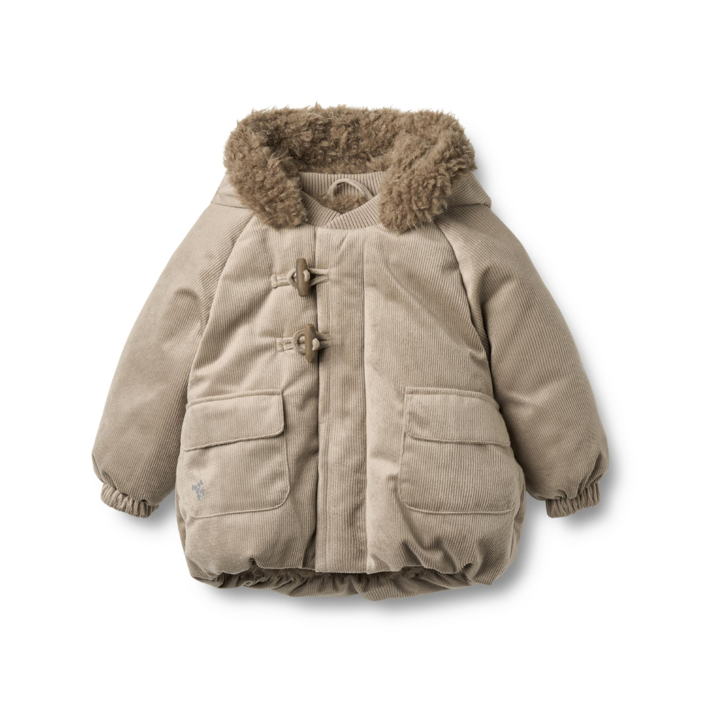 Puffer jas Billo - Waterafstotend - Grey stone/beige - Wheat voorkant