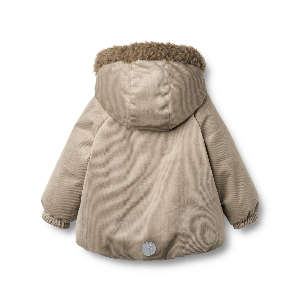 Puffer jas Billo - Waterafstotend - Grey stone/beige - Wheat achterkant