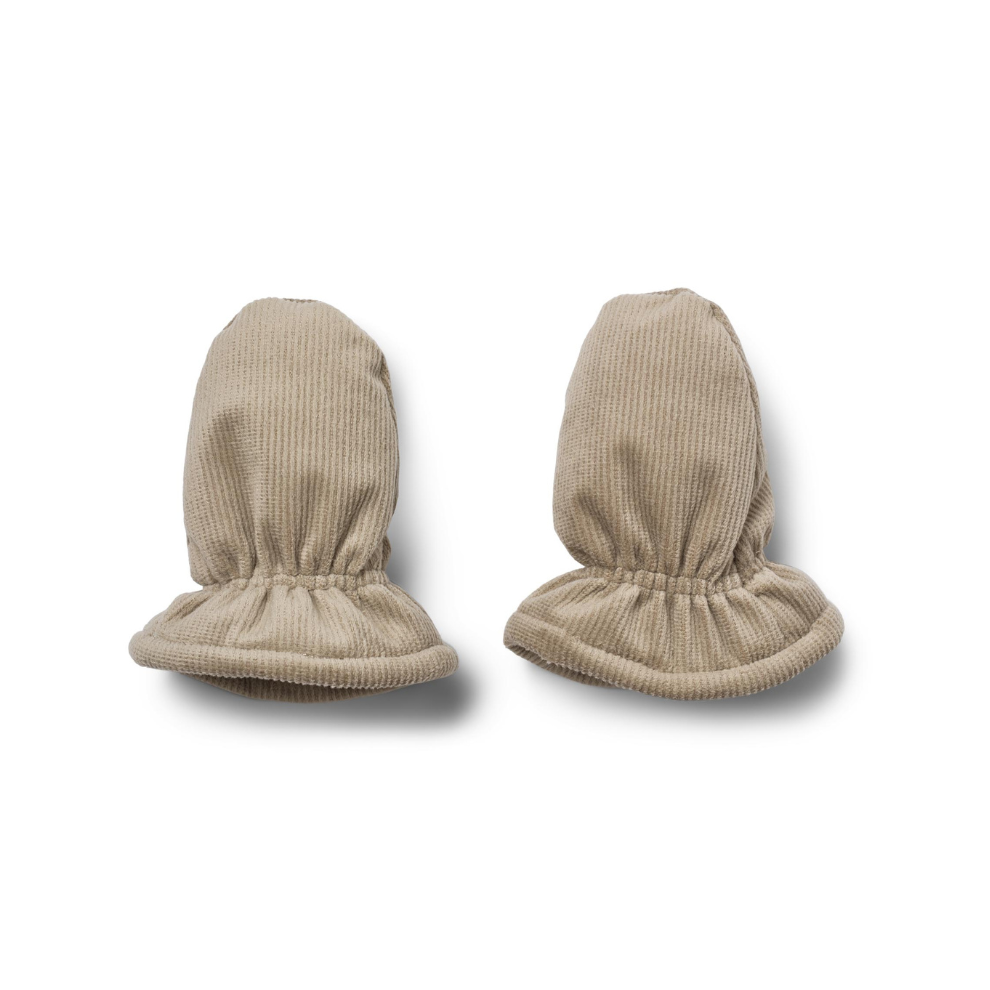 Puffer wanten Muffu - Waterafstotend - Grey stone/beige - Wheat voorkant