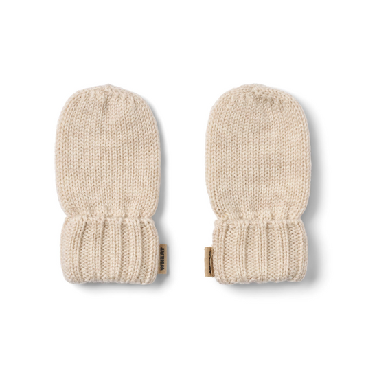 Baby wanten Lilloa - Merino wol - 0-12 maanden - Off white - Wheat voorkant