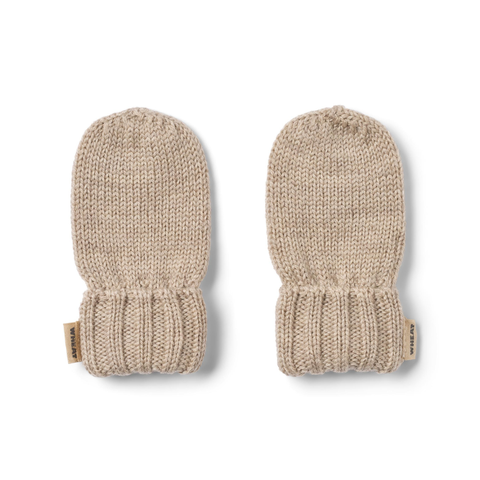 Baby wanten Lilloa - Merino wol - 0-12 maanden - Warm sand - Wheat achterkant