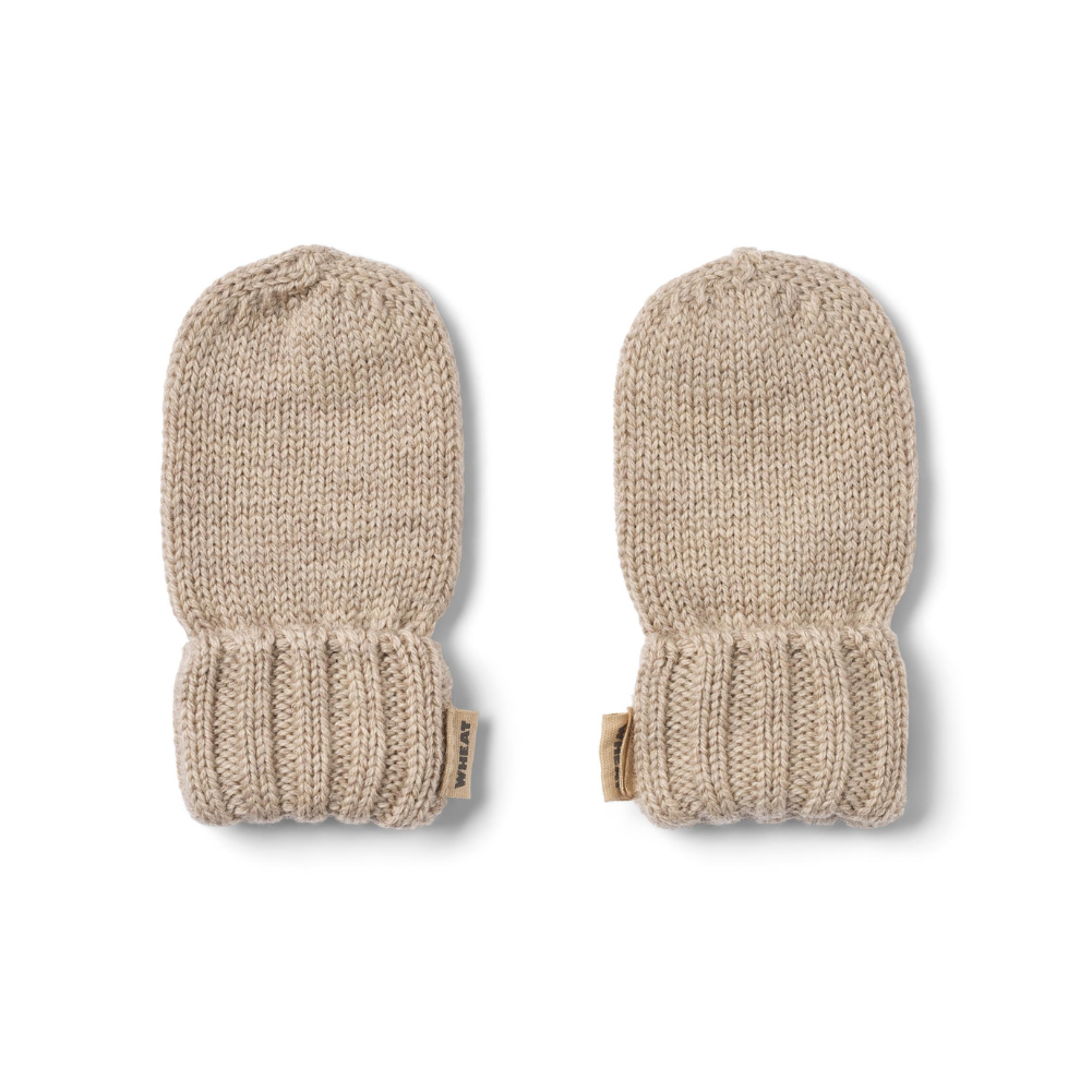 Baby wanten Lilloa - Merino wol - 0-12 maanden - Warm sand - Wheat voorkant
