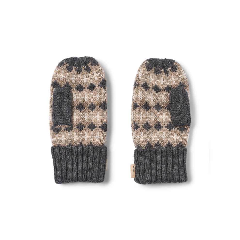 Wanten Haansi - Merino wol - Kinderen - Wheat achterkant