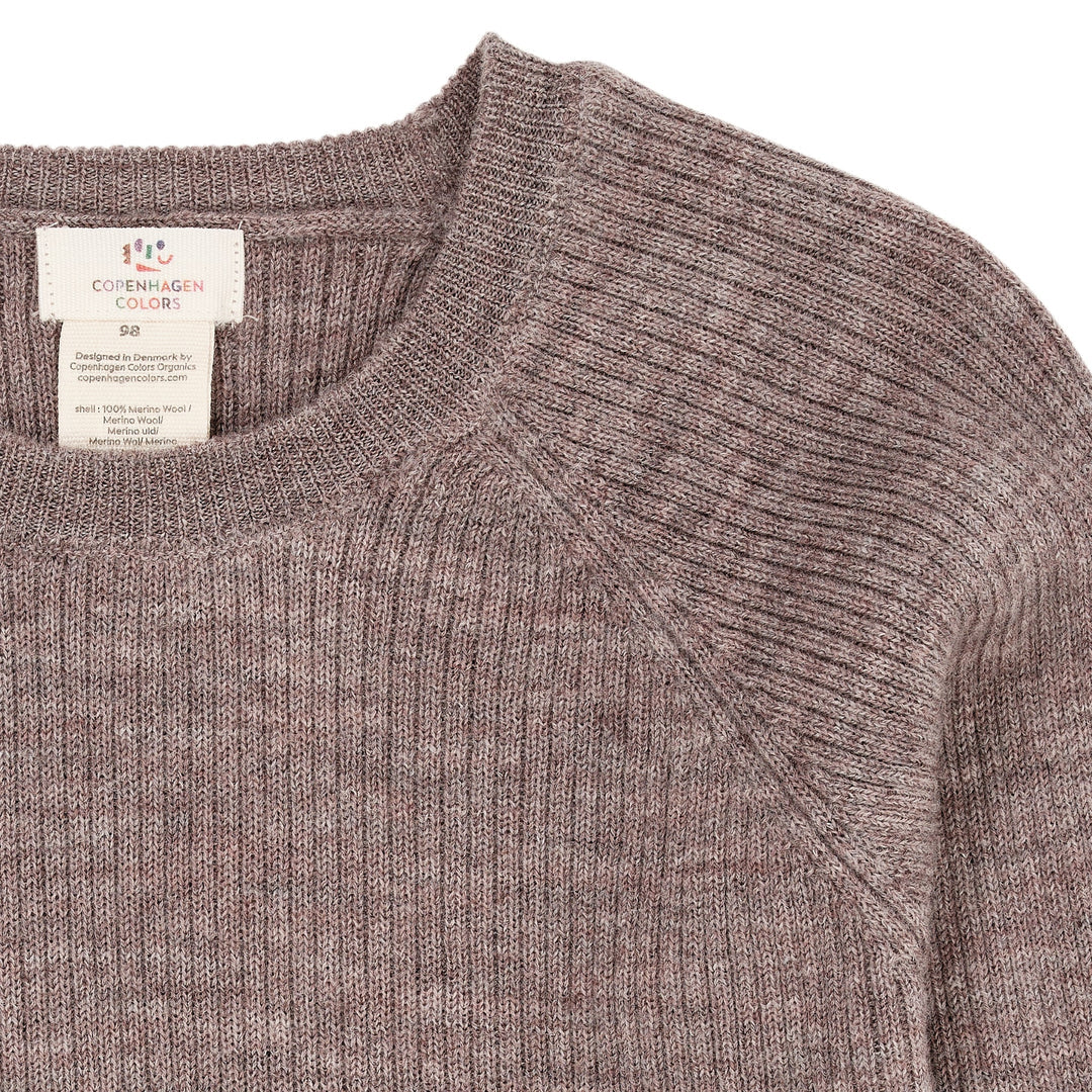 Gebreide trui - Merino Classic Rib Knit - Merinowol - Naturel Melange - Copenhagen Colors - productfoto - afbeelding 2