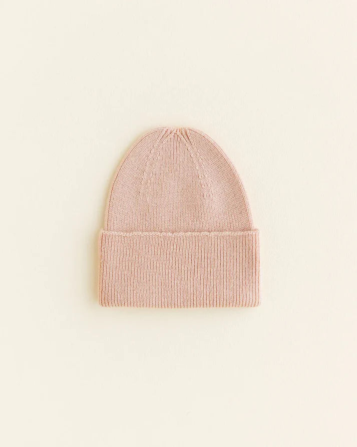 Gebreid mutsje - Fonzie newborn - Merino wol - HVID - productfoto - afbeelding 11