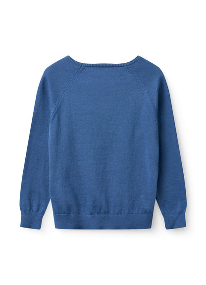 Dunne sweater Eagles - Biologisch katoen - Kobalt blauw - Copenhagen Colors